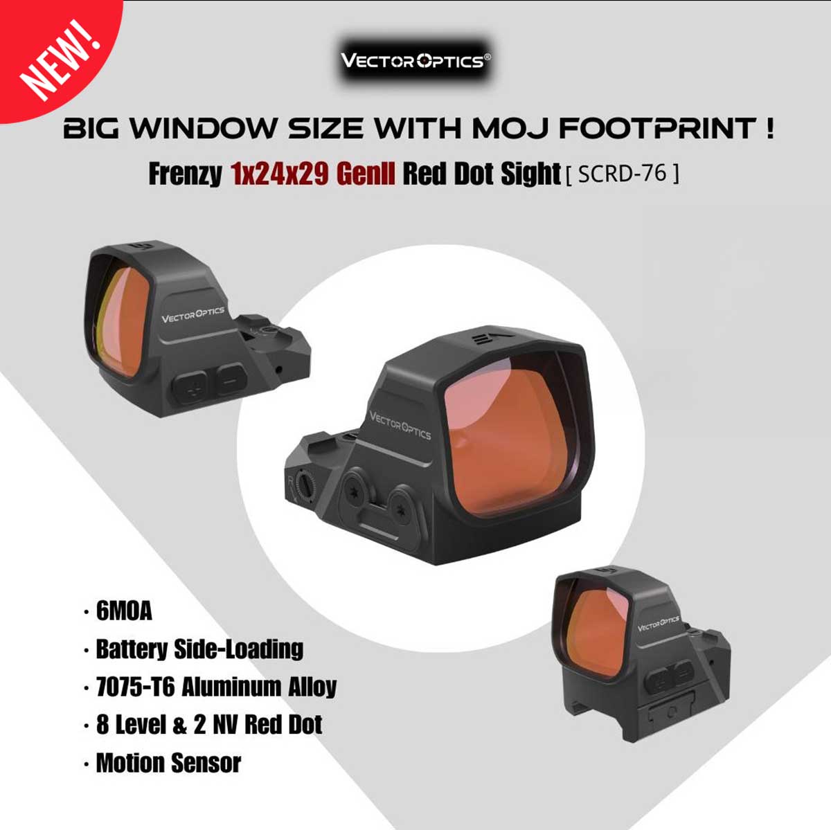 Red Dot Sight Frenzy 1x24x29 6 MOA SCRD-76