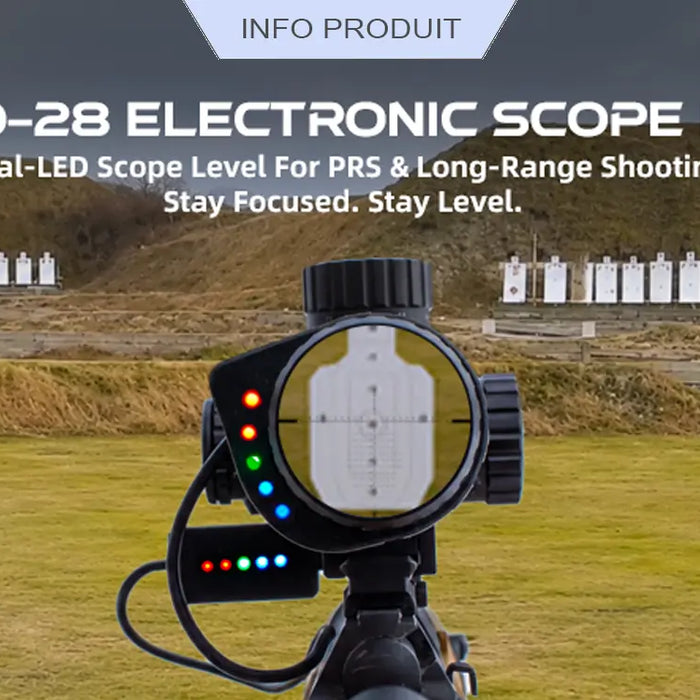 Niveau électronique SCACD-28 pour lunette de tir longue distance avec indicateurs LED