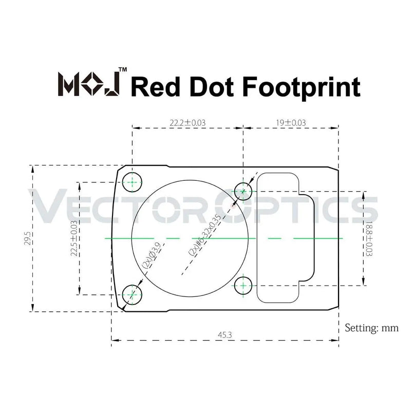 MOJ / RMR RED DOT LOWER 1/3 CO-WITNESS CANTILEVER WEAVER MONTAGE ALU - RedDotSight