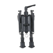 Bipied pivotant en fibre de carbone vue de dessus plie