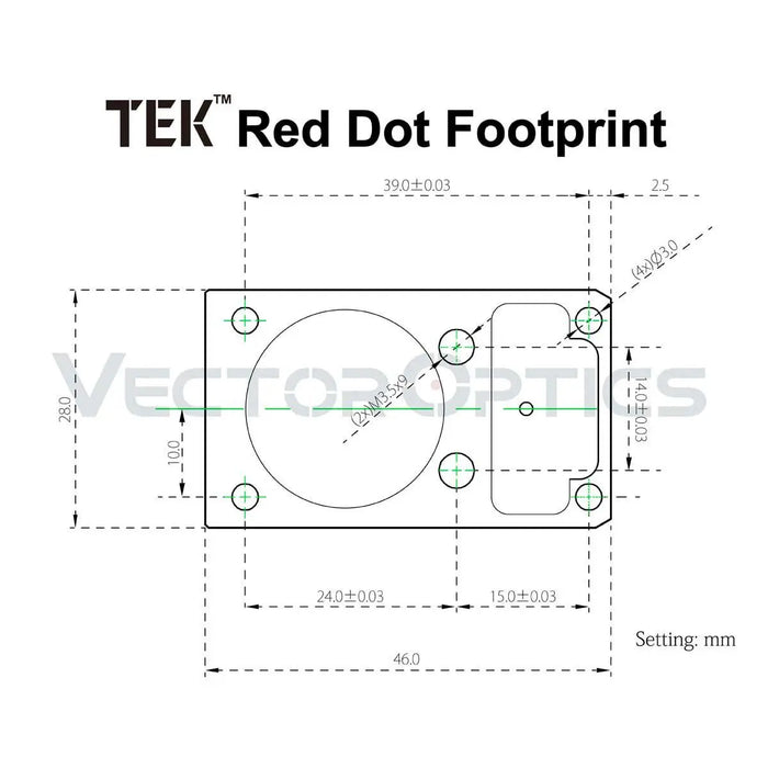TEK / DOCTER MONTAGE DÉPORTÉ À 45° SUR PICATINNY - RedDotSight