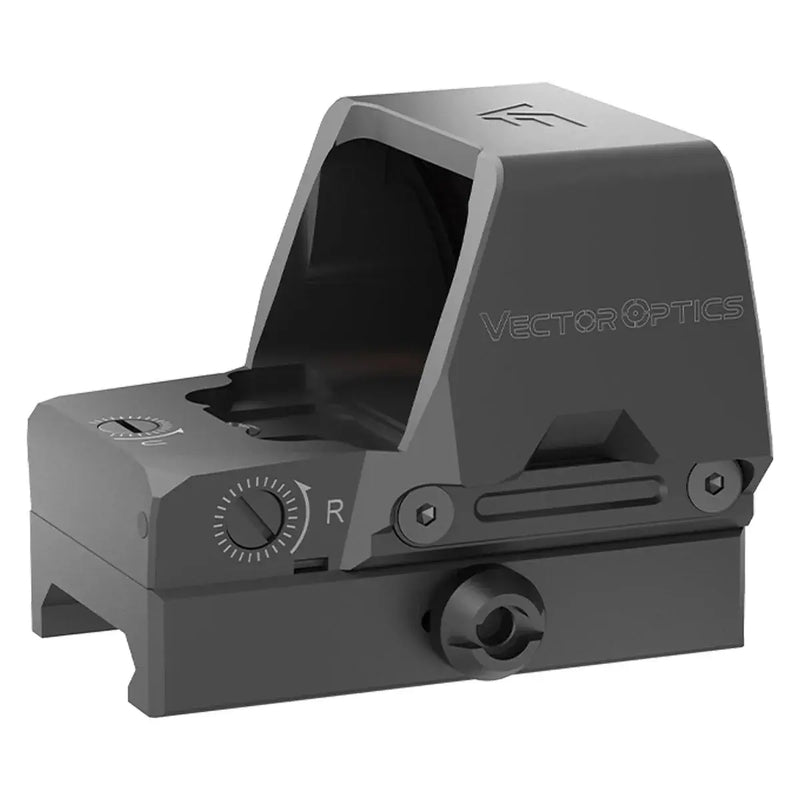 Vue du compartiment pile du Viseur Point Rouge Frenzy Plus 1x22x32 QD 6 MOA de Vector Optics.