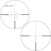 LUNETTE CONTINENTAL X6 1-6X24i FIBRE TACTICAL SFP - RedDotSight