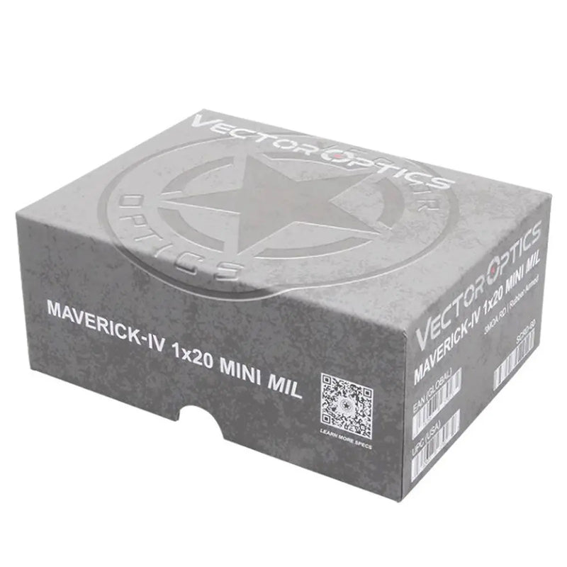 MAVERICK-IV 1X20 MINI CAOUTCHOUC NOIR REFLEX SIGHT MIL 3 MOA - RedDotSight