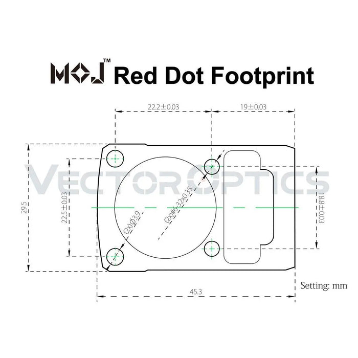 MOJ / RMR MONTAGE DÉPORTÉ À 45° SUR PICATINNY - RedDotSight