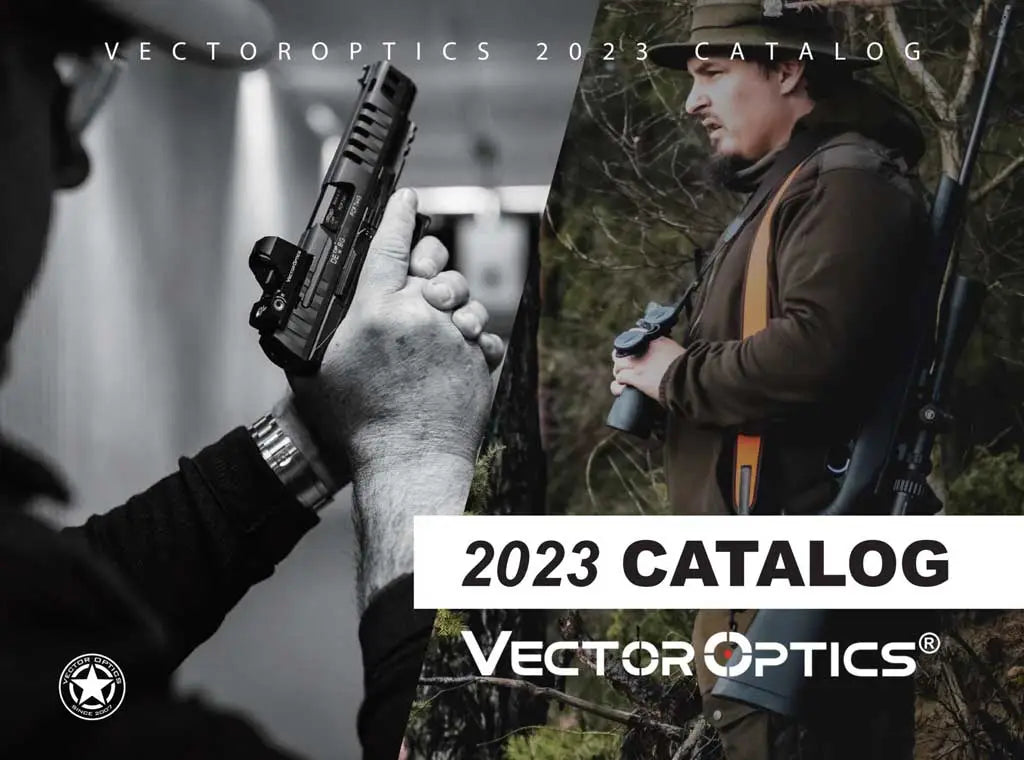 illustration de la couverture du catalogue Vector Optics 2023