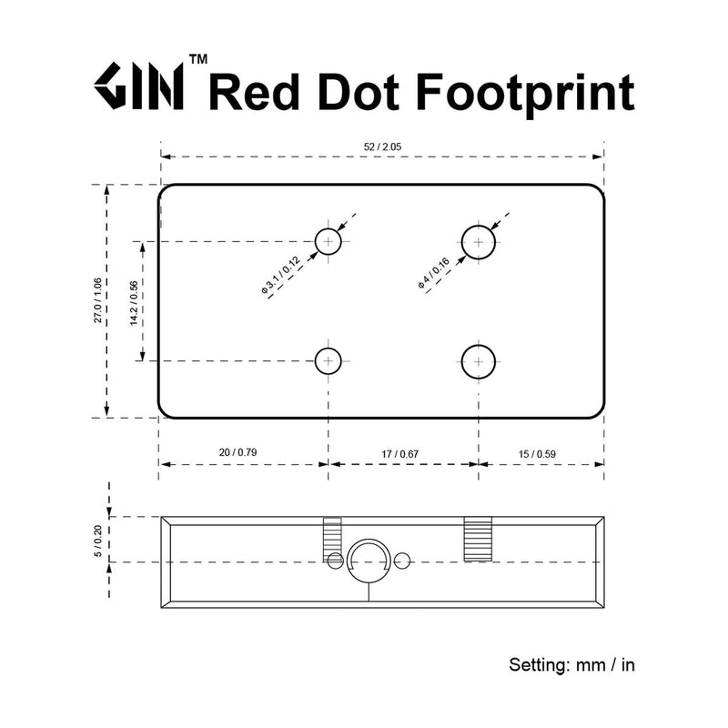 Contenu du pack adaptateur VAS GIN Vector Optics SCRA-GIN1