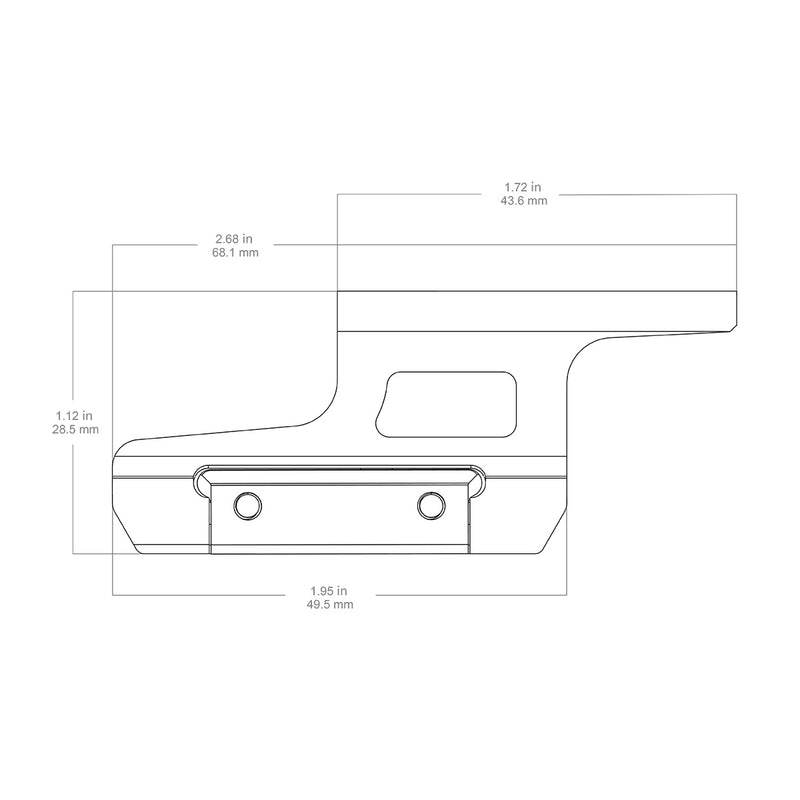 Montage cantilever SCPSM-03 pour rail Picatinny