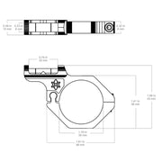 Niveau à bulle déporté GenII pour lunettes de visée 30mm, vue latérale