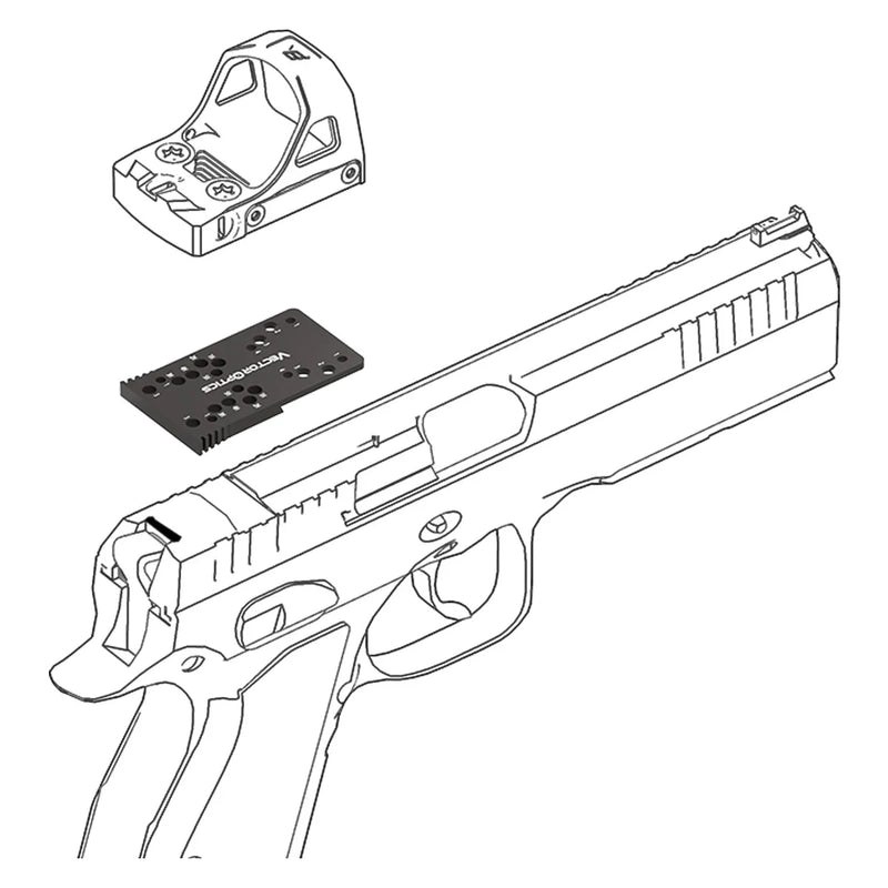 Embase universel pour viseurs optiques CZ Shadow2 et CZ 75 SP 01
