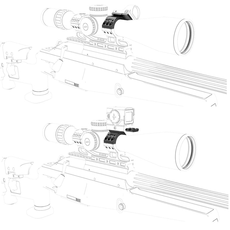 Adaptateur pour fixer viseur point rouge sur lunette de visée