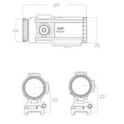 dimension du Paragon 5x30 Micro Magnifier SCMF-34