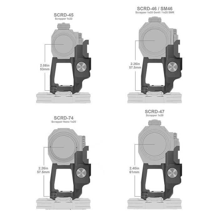 Montage Monobloc Picatinny Scrapper Red Dot & Magnifier Paragon