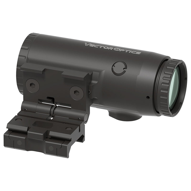 Gros plan du système basculant du magnifier Vector Optics