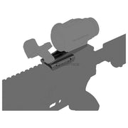 montage cantiliver avec prism et viseur point rouge à 45°