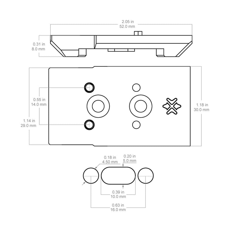 Détail usinage CNC adaptateur VAS empreinte GIN SCRA-GIN1