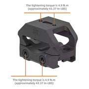 Montage VAS™ medium riser compatible plateforme AR SCRA-76