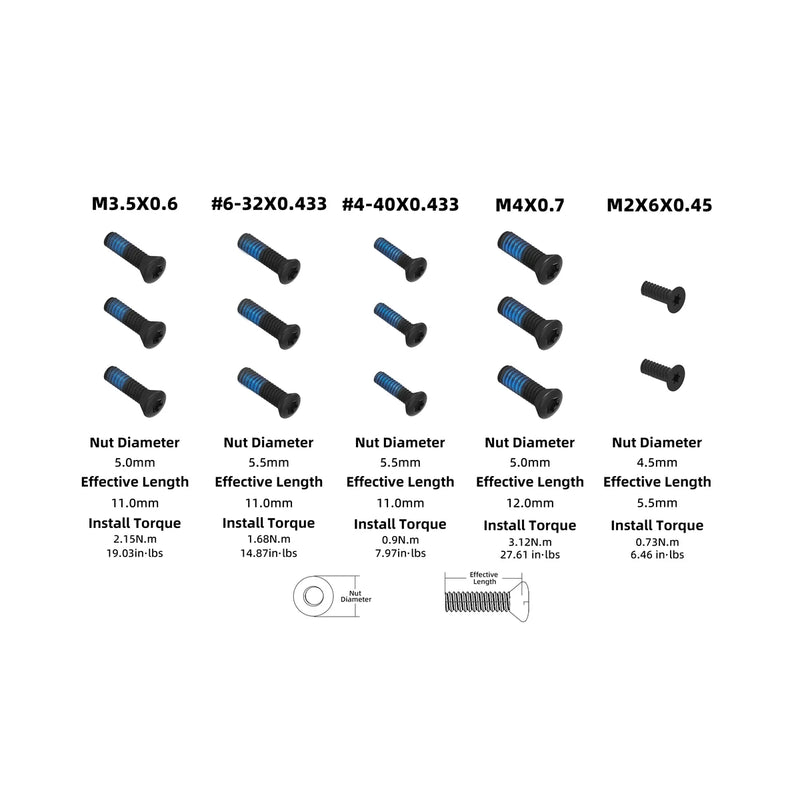 Visserie de montage pour viseur point rouge Vector Optics Frenzy F3 SCRD-M79