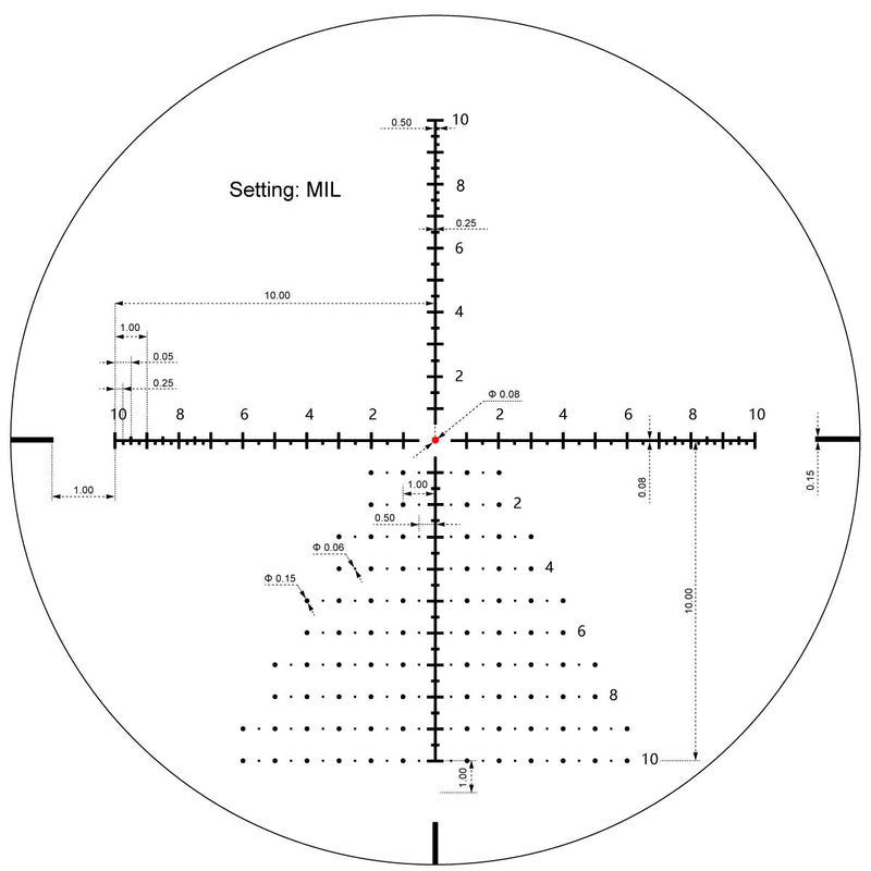 Lunette Veyron 10x30 montée sur carabine PCP pour tir longue distance.