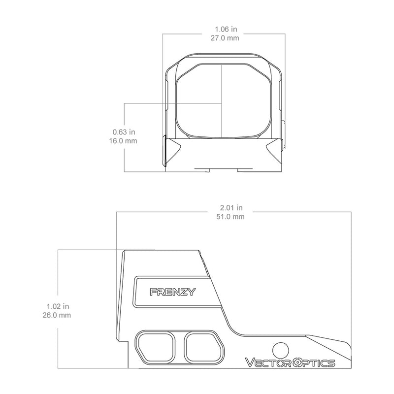 Vector Optics red dot pour Glock 26 Mos