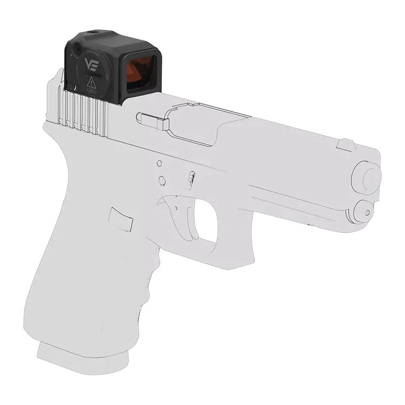 Viseur point rouge Vector Optics SCRD-M75 monté sur pistolet en profil droit