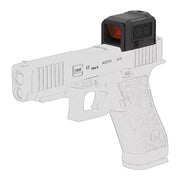 Viseur point rouge Vector Optics SCRD-M75 monté sur pistolet en profil gauche