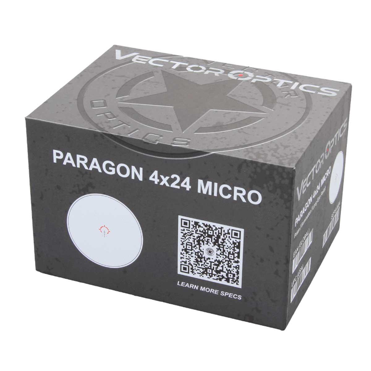 Vector Optics Paragon 4x24 Micro Prism Scope 1MOA - RedDotSight