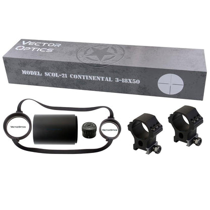 Vector Optics Lunette Continental 3-18x50 IR Hunting SFP - RedDotSight