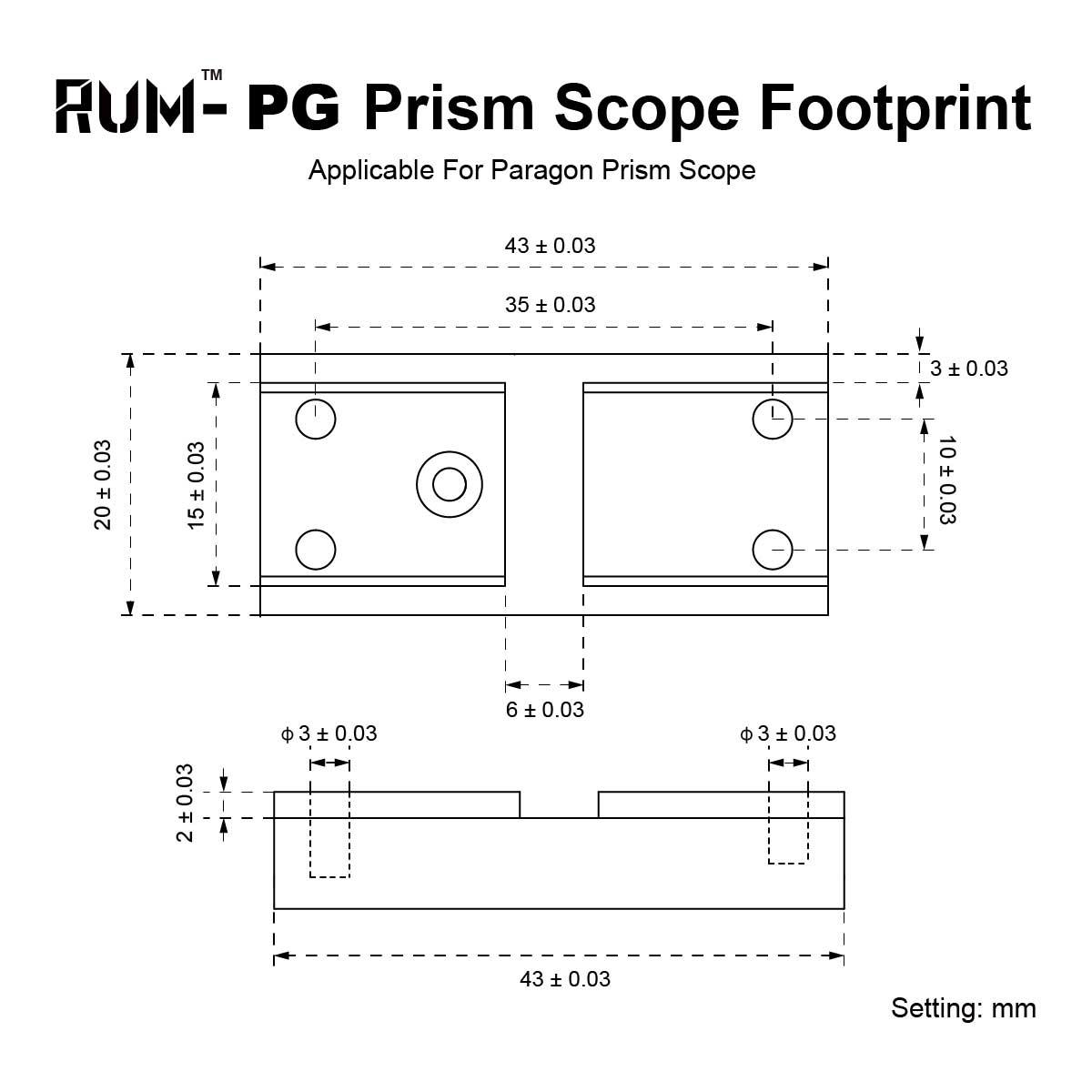 Vector Optics Paragon Prism Scope Low Picatinny Mount RUM - RedDotSight