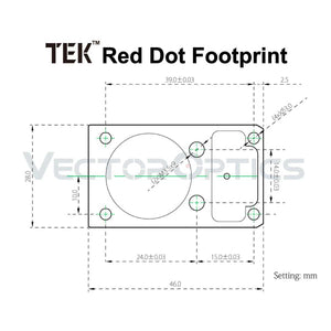 Vector Optics TEK / DOCTER Red Dot Lower 1/3 Co-Witness Cantilever Weaver Montage Alu - RedDotSight
